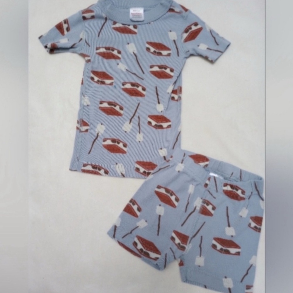 Hanna Andersson S'mores Unisex Short Johns, size 3T